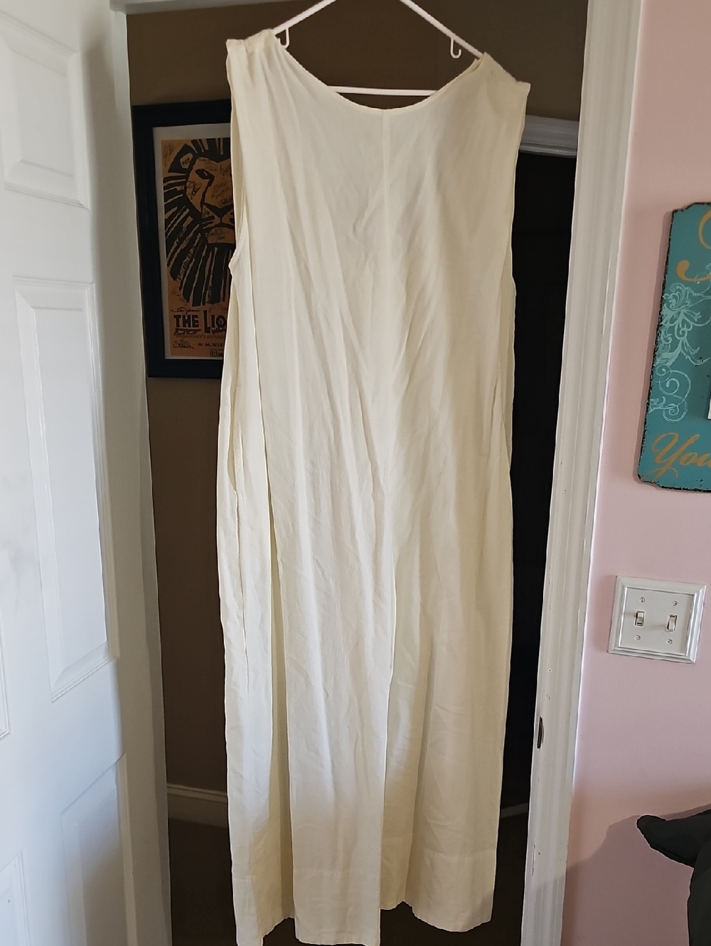 We The Free Cream Sleeveless Long Jumpsuit
